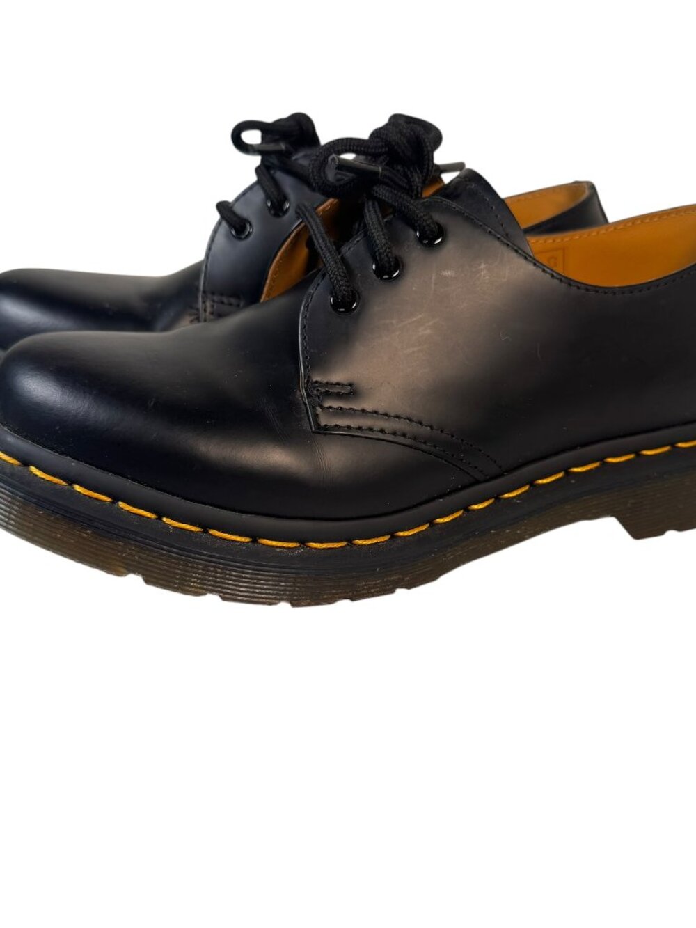 Dr. Martens 1461 Women's Black Smooth Leather Oxford Shoes Goth Punk Metal Sz 7